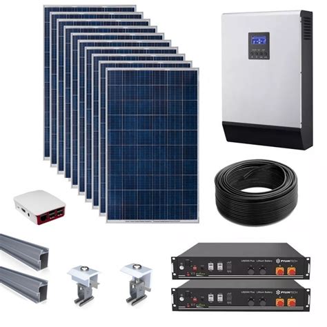 Kit Solar aislada con baterías de litio 3.000W - Todo en Solar