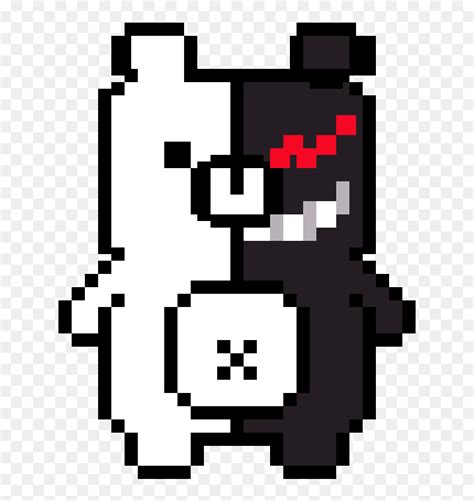 Monokuma From Danganronpa - Monokuma Danganronpa Pixel Art, HD Png ...