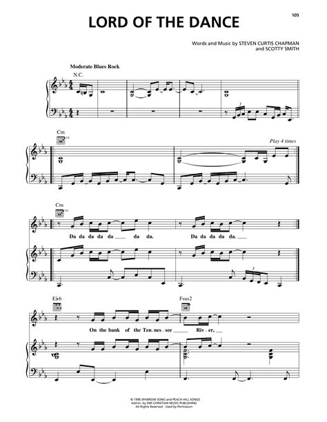 Lord Of The Dance by Steven Curtis Chapman Sheet Music for Piano, Vocal ...