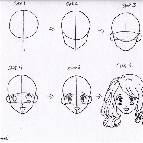 Anime Face Sketch at PaintingValley.com | Explore collection of Anime ...