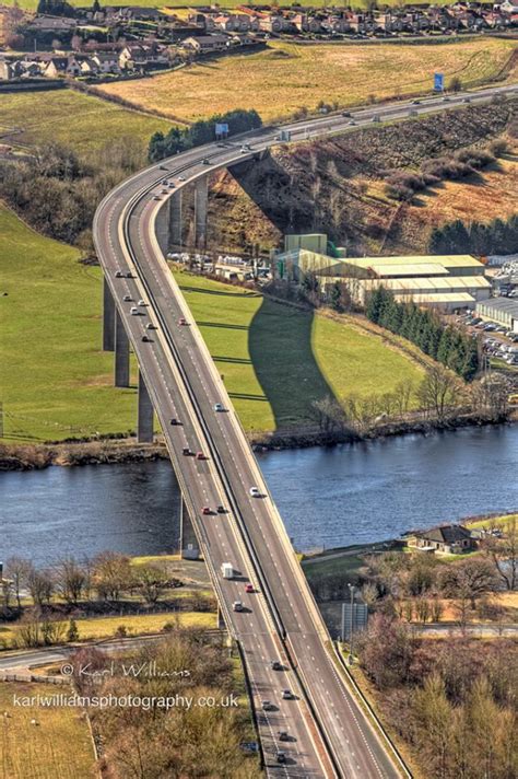 Tay Bridge over the River Tay from Kinnoull Hill, Perth, Scotland Perth ...