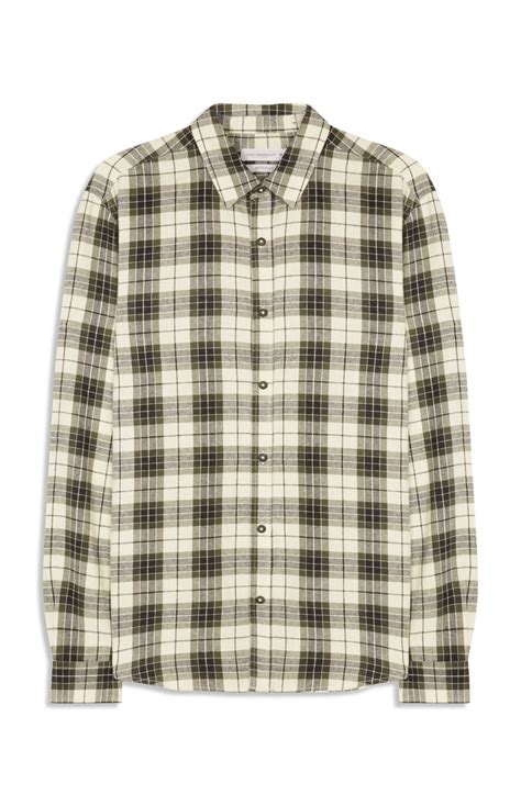 Primark - Khaki Check Flannel Shirtjpg | Check shirts, Men casual, Fashion