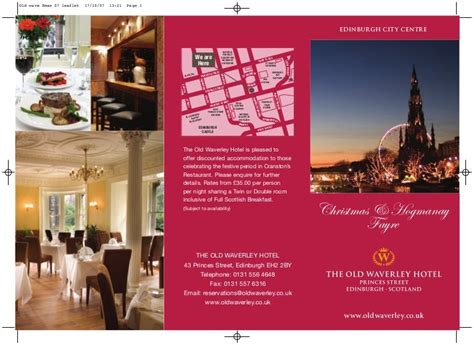 The Old Waverley Hotel in Edinburgh - Christmas Offer