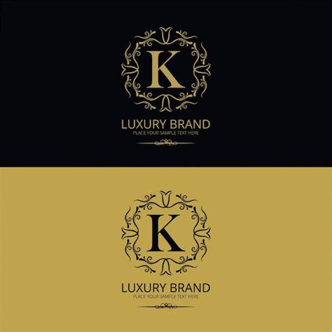 Letter k luxury brand logo Vector | Free Download