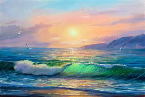 Sunrise A NEW CHANCE realistic sea painting Art & Collectibles Painting ...