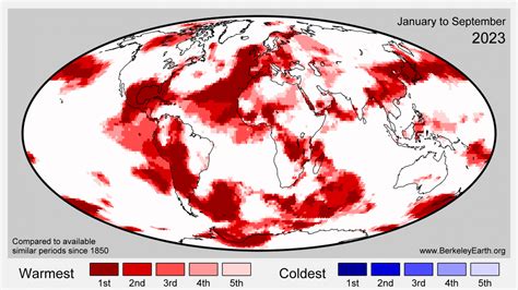 September 2023 Temperature Update - Berkeley Earth