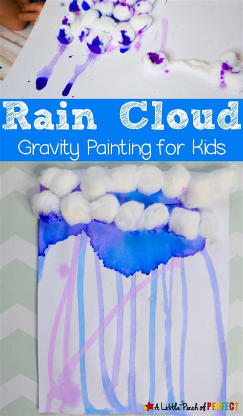 Rain Cloud Gravity Painting for Kids - A Little Pinch of Perfect