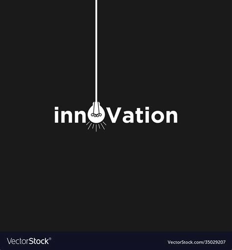 Lamp hanging innovation logo design Royalty Free Vector