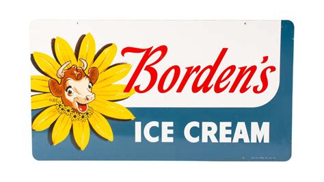 Bordens Ice Cream Double-Sided Tin 44x24 | H138 | Indy 2019