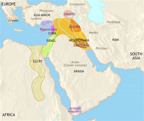 Ancient Middle East Map Labeled - Dolley Hollyanne