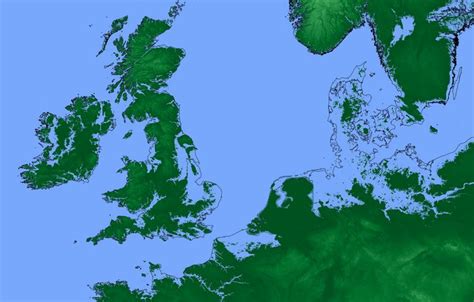 map of flooded europe (50m) | Sea level rise, Flood map, Map of britain