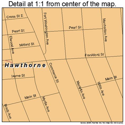 Hawthorne New York Street Map 3632842