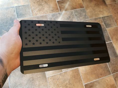 American Flag License Plate Flag Front License Plate | Etsy | Custom ...