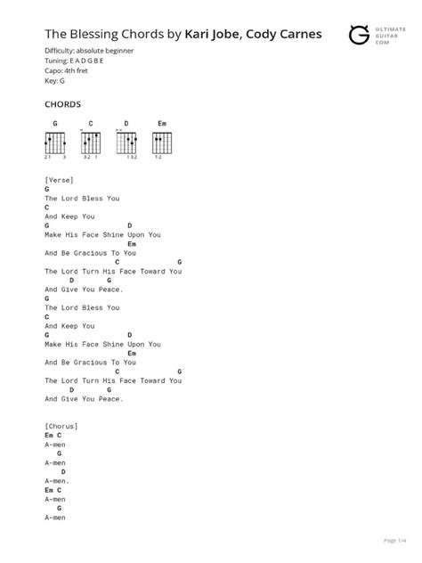 The Blessing Chords | PDF