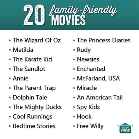 20 Family Friendly Movies and Snack Ideas - Real Life Dinner