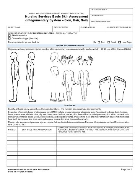 Printable Nursing Assessment Form - Printable Forms Free Online