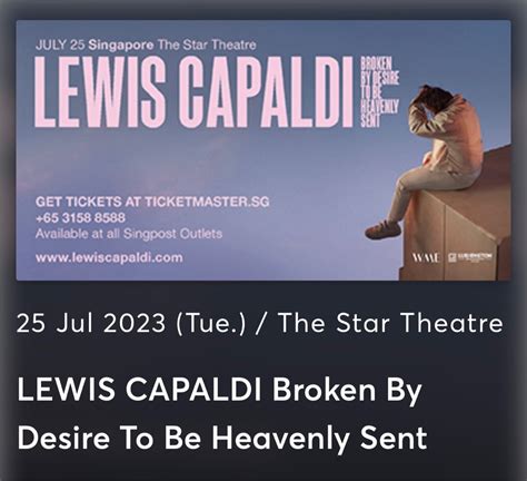 LF Lewis Capaldi Tickets, Tickets & Vouchers, Event Tickets on Carousell