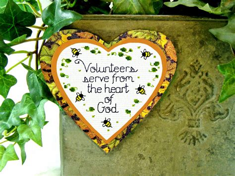 Volunteer gift heart magnet Volunteer quote magnet | Etsy