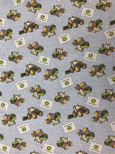 John Deere Tractors Fabric Logos Fabric 100% Cotton - Etsy