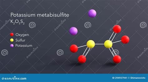 Potassium Metabisulfite Molecular Structure, 3d Model Molecule ...