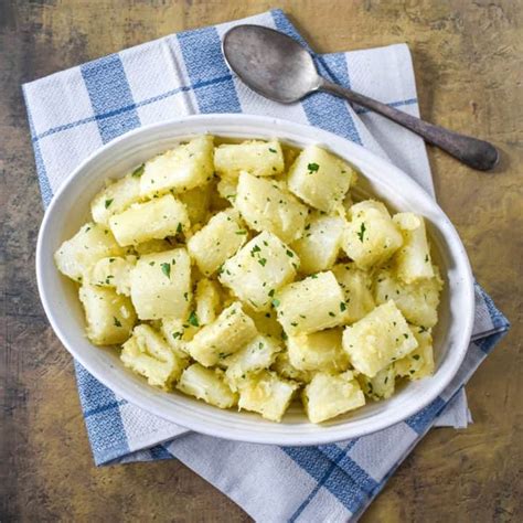 Yuca with Garlic Sauce - Cook2eatwell