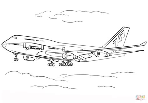 Coloringpage Boeing 747 Coloring Page Sketch Coloring Page | Images and ...