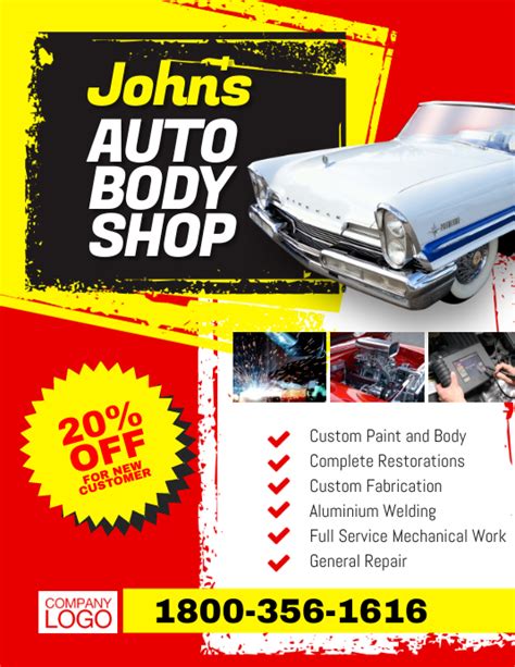 Auto Body Shop Flyer Template