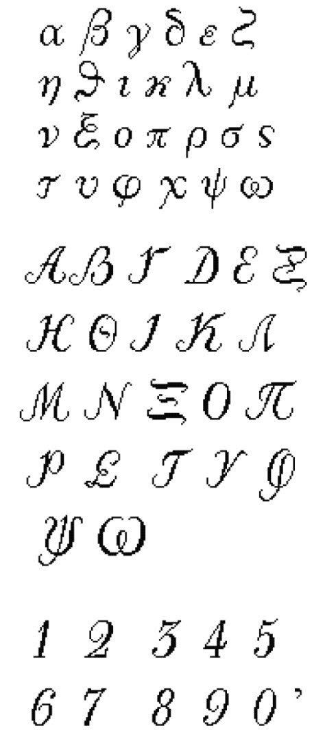 Greek Alphabet calligraphy Counted Cross Stitch Pattern PDF | Greek ...