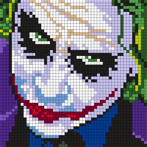 Joker Pixel Art Grid - Wood Anemone is Great