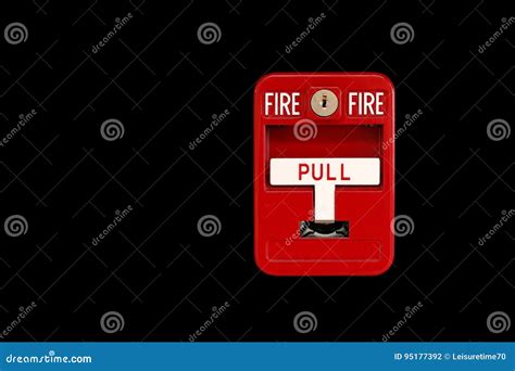 Red fire alarm box stock photo. Image of emergency, warning - 95177392