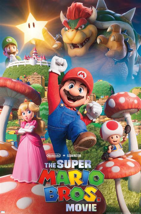 The Super Mario Bros. Movie - Mushroom Kingdom Key Art Wall Poster, 22. ...