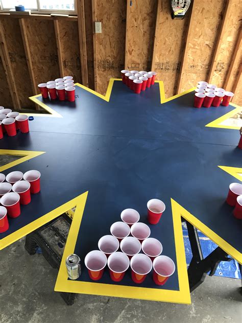 I made a 16 person beer pong table : r/DrinkingGames