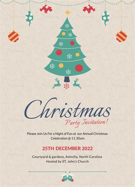 Christmas Party Invitation Template in Adobe Photoshop