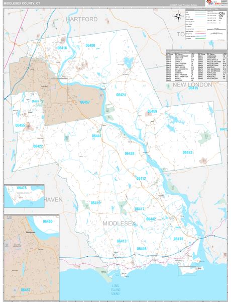 Digital Maps of Middlesex County Connecticut - marketmaps.com