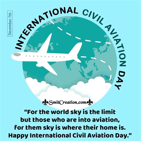 Happy International Civil Aviation Day Messages - SmitCreation.com