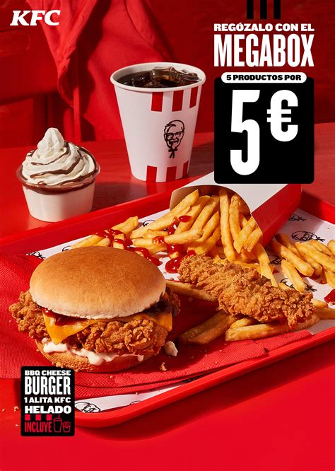 Megabox de KFC: 5 productos por 5€