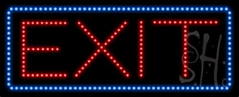 Exit Animated LED Sign - Business LED Signs - Everything Neon