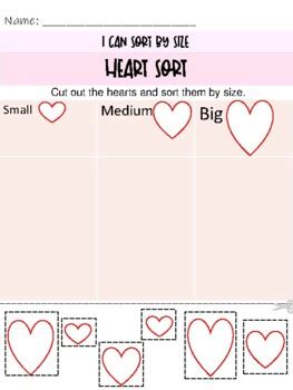 Sorting Hearts by Size by Simply Differentiated | TpT