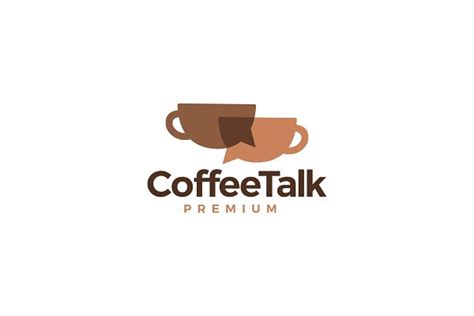 Coffee Chat Logo | Creative Illustrator Templates ~ Creative Market