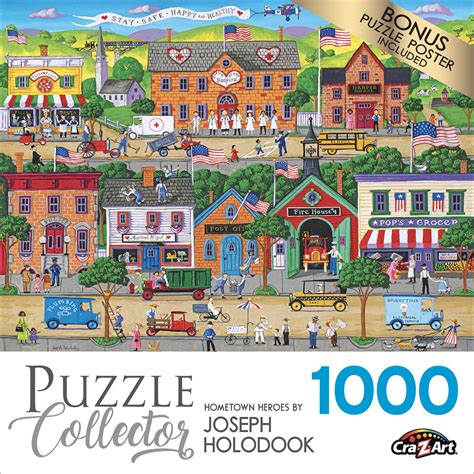 Cra-Z-Art Puzzle Collector Art 1000 Piece Jigsaw Puzzle - Hometown ...