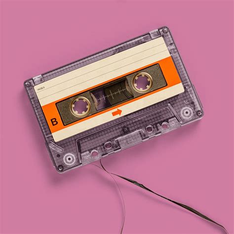 Old school cassette tape mockup on a pink background | premium image by ...