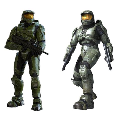 Did anyone ever realize that chiefs armor slightly changed from Halo 2 ...