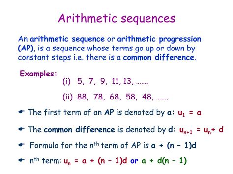 Arithmetic Sequence Examples With Answer