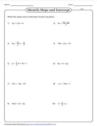 Writing Linear Equations In Slope-intercept Form Worksheet Answers ...