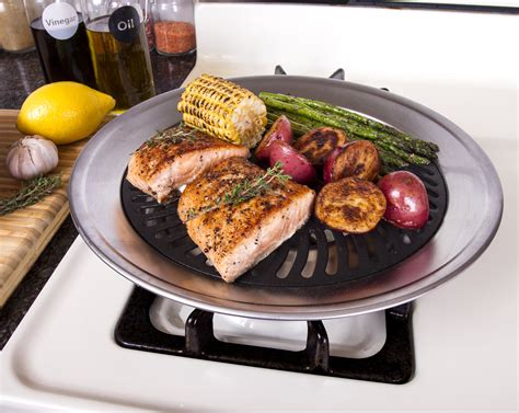 Stove Top Indoor Griddle - Smokeless Nonstick Grill Plate for Gas ...