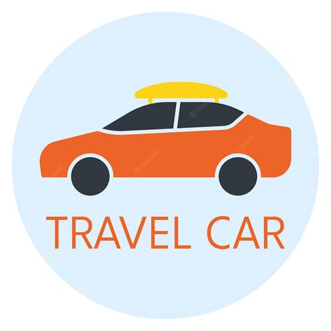 Premium Vector | Travel car color icon logo style