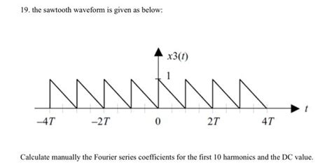 Solved 19. the sawtooth waveform is given as below: ^^^ N | Chegg.com