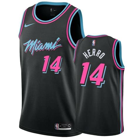 Camiseta Esportiva Regata Basquete NBA Miami Heat Vice Numero 14 HERRO ...