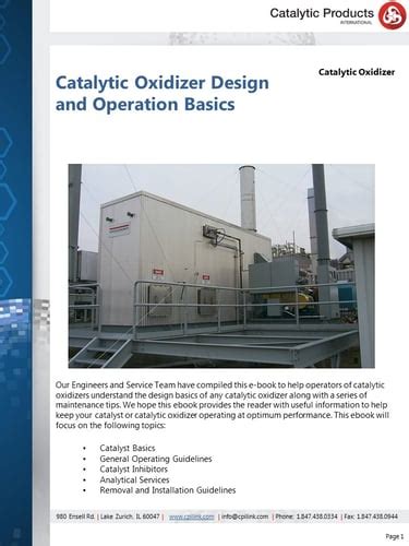 Catalytic Oxidizer Design and Operation Basics