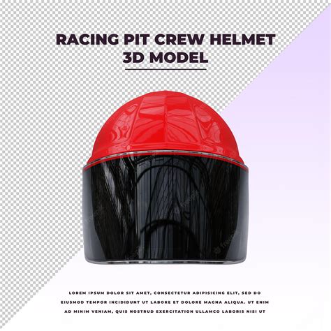 Premium PSD | Red racing pit crew helmet